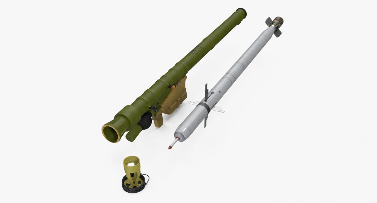 3D SA 18 Grouse Launcher and Missile model