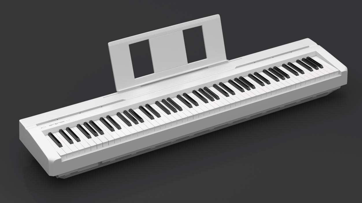 Digital Piano White 3D model