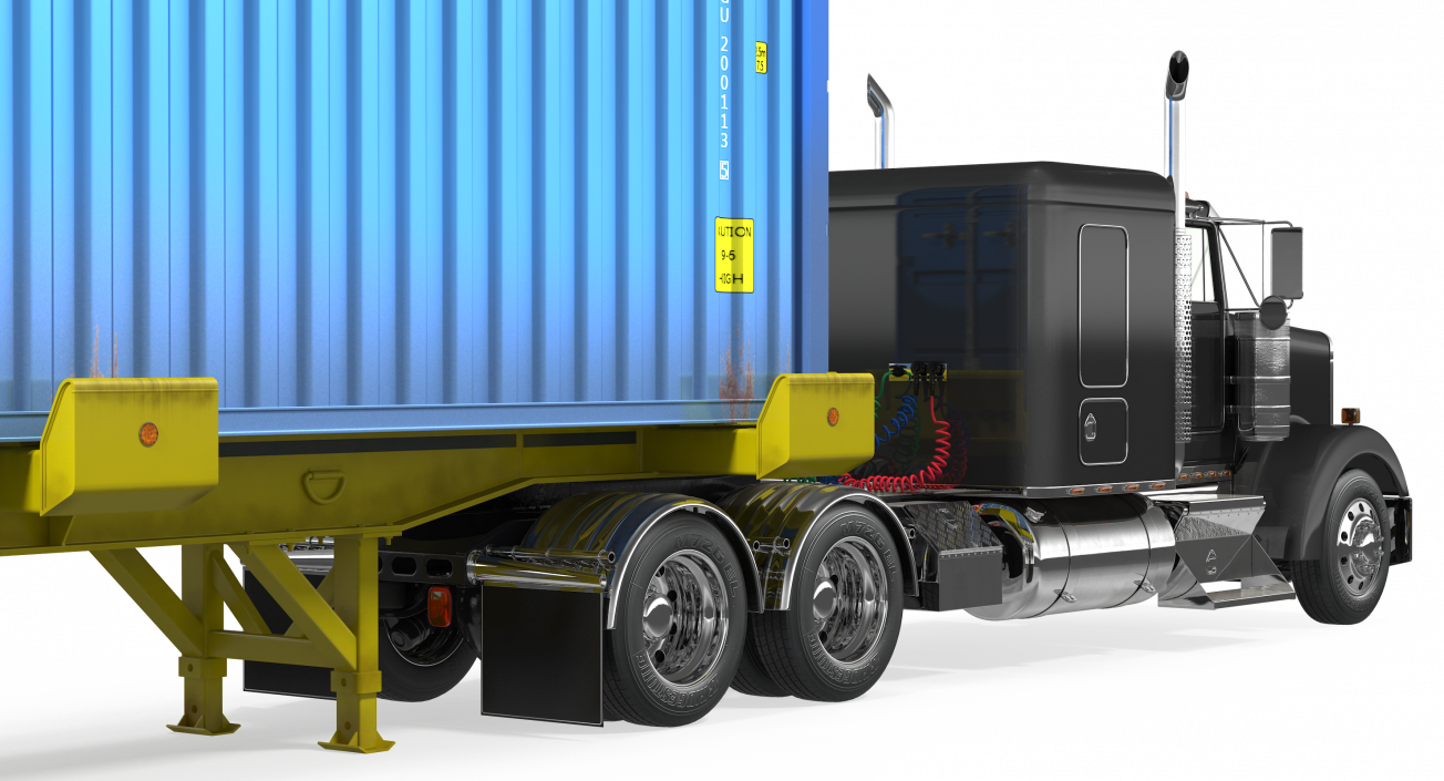 Container Cargo Trailer Truck 3D model