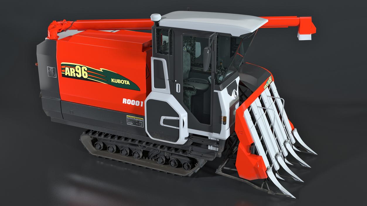 Rice Combine Harvester Kubota AR96 3D model