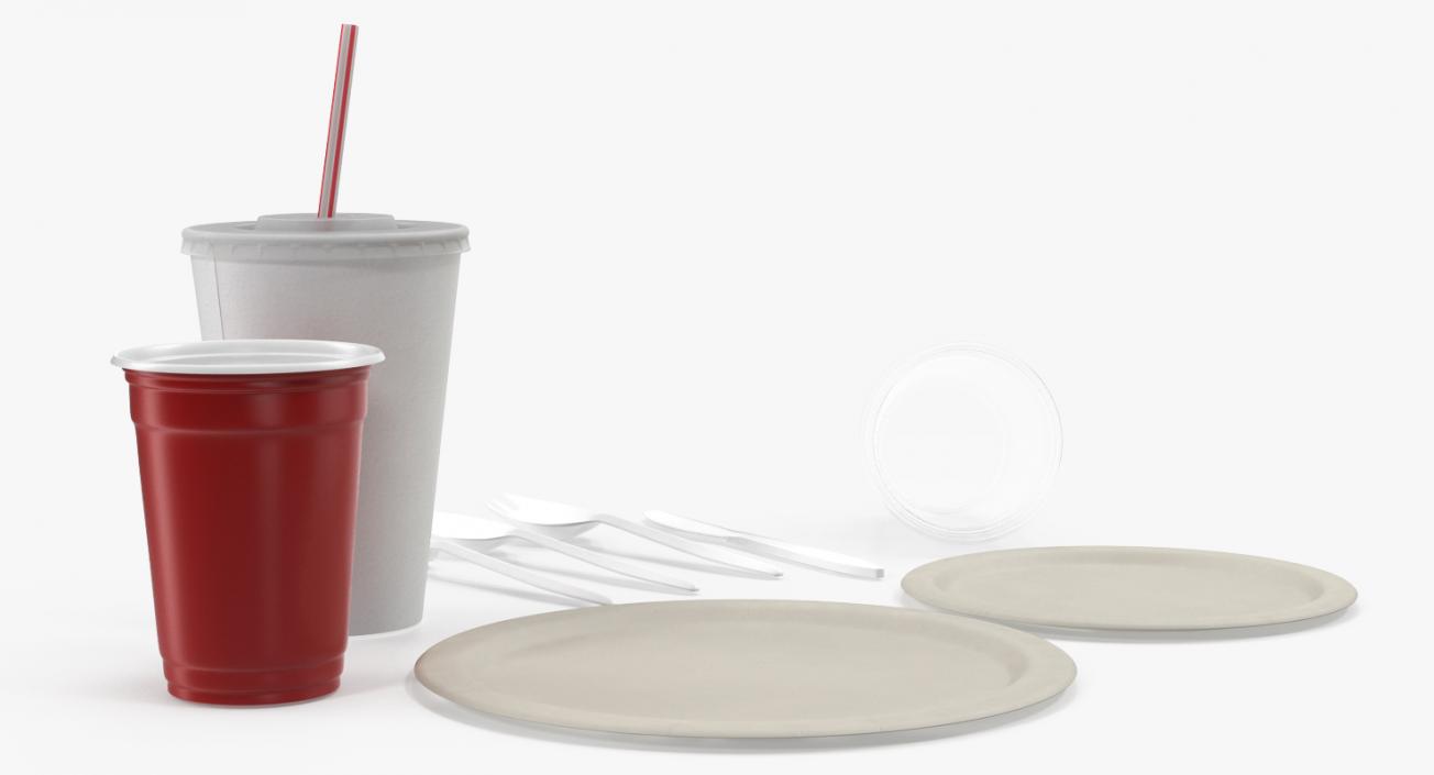 3D Disposable Tableware Collection