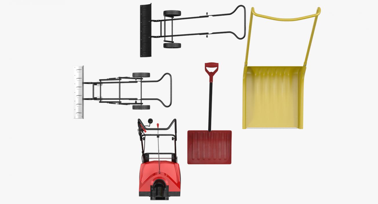 3D model Manual Snow Removal Equipment Collection