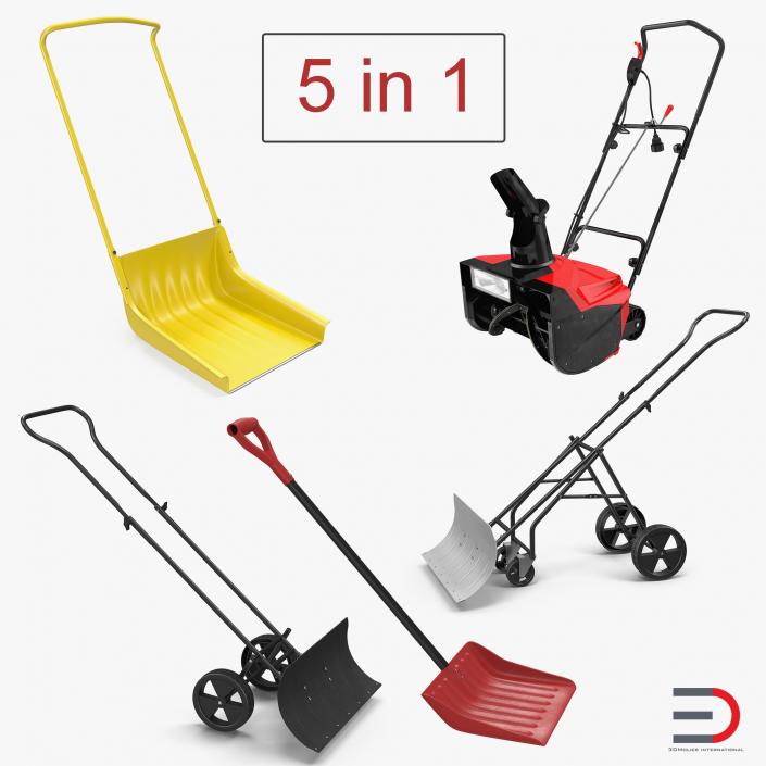 3D model Manual Snow Removal Equipment Collection