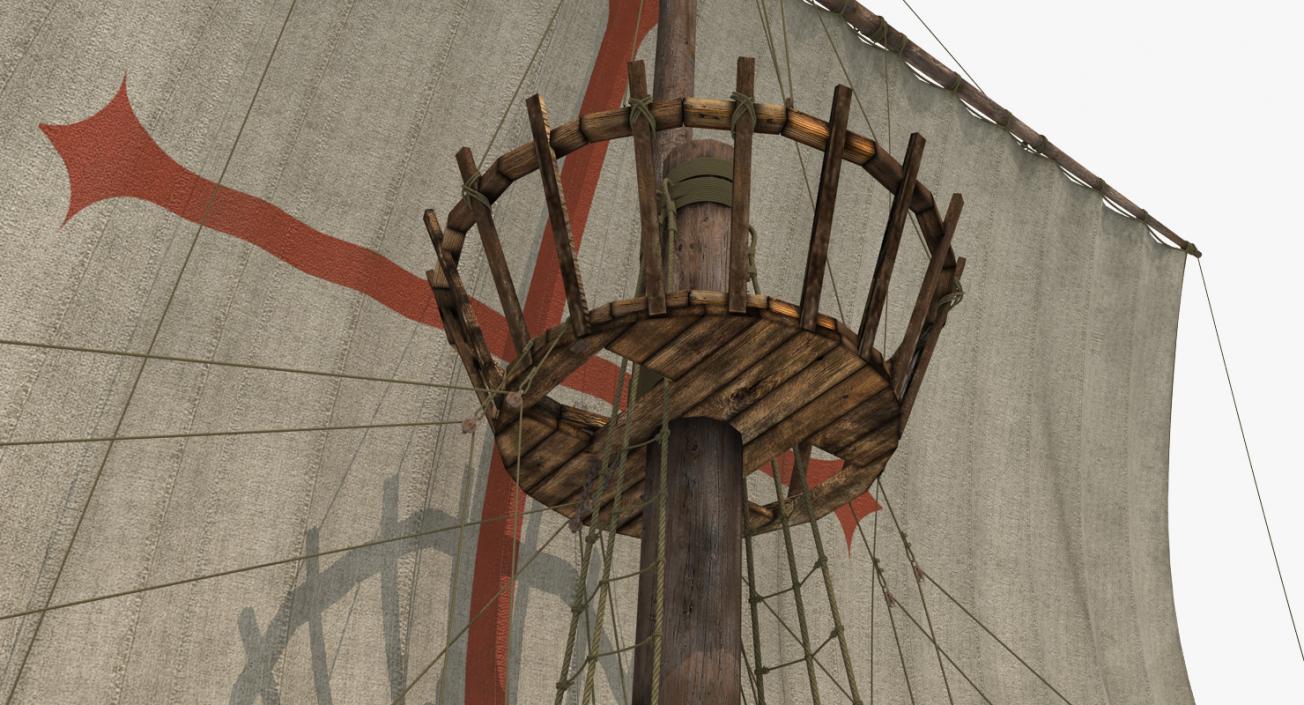 Sailing Ship Main Mast 3D