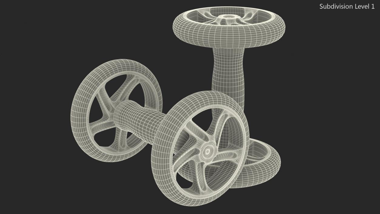 3D Pure2Improve Core Training Wheels model