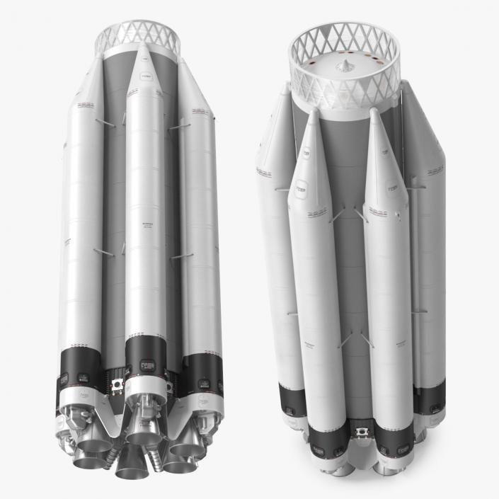 3D Proton M Rocket Stage 1 model
