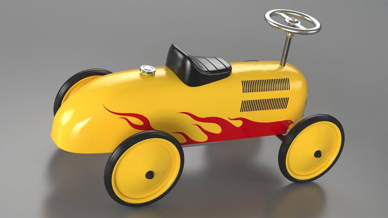 3D Vintage Push Car