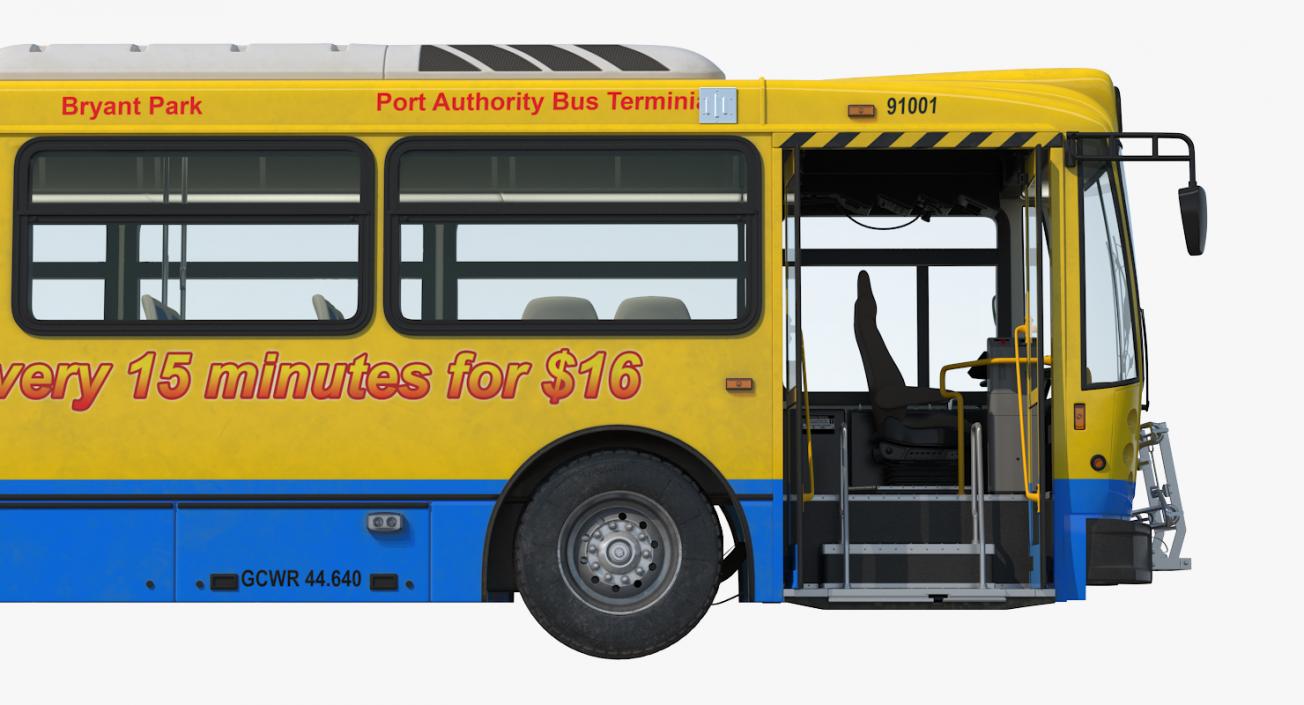 3D model Bus Nabi Model 416 NYC Airport Express Rigged