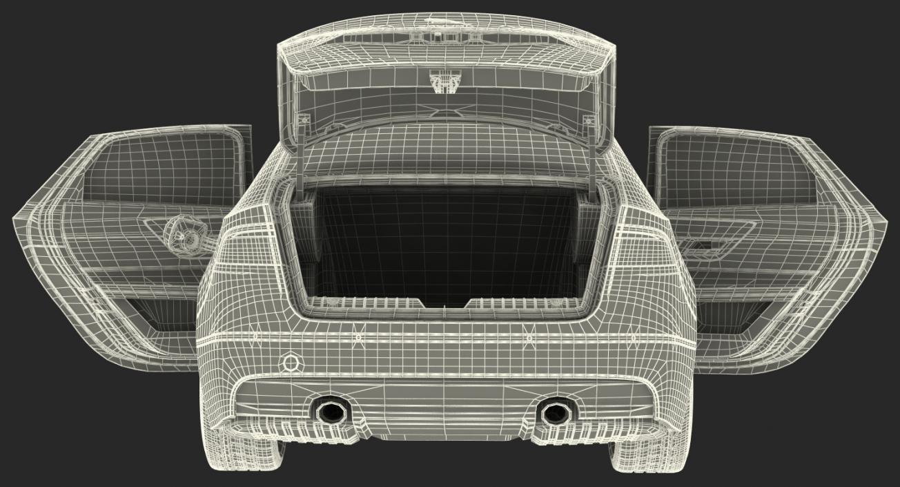 3D Jaguar XF Rigged