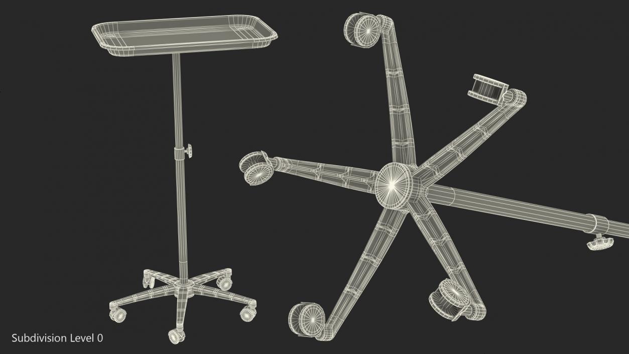 IV Stand with Tools Tray 3D model