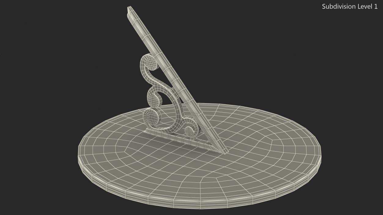 3D model Solid Brass Horizontal Sundial