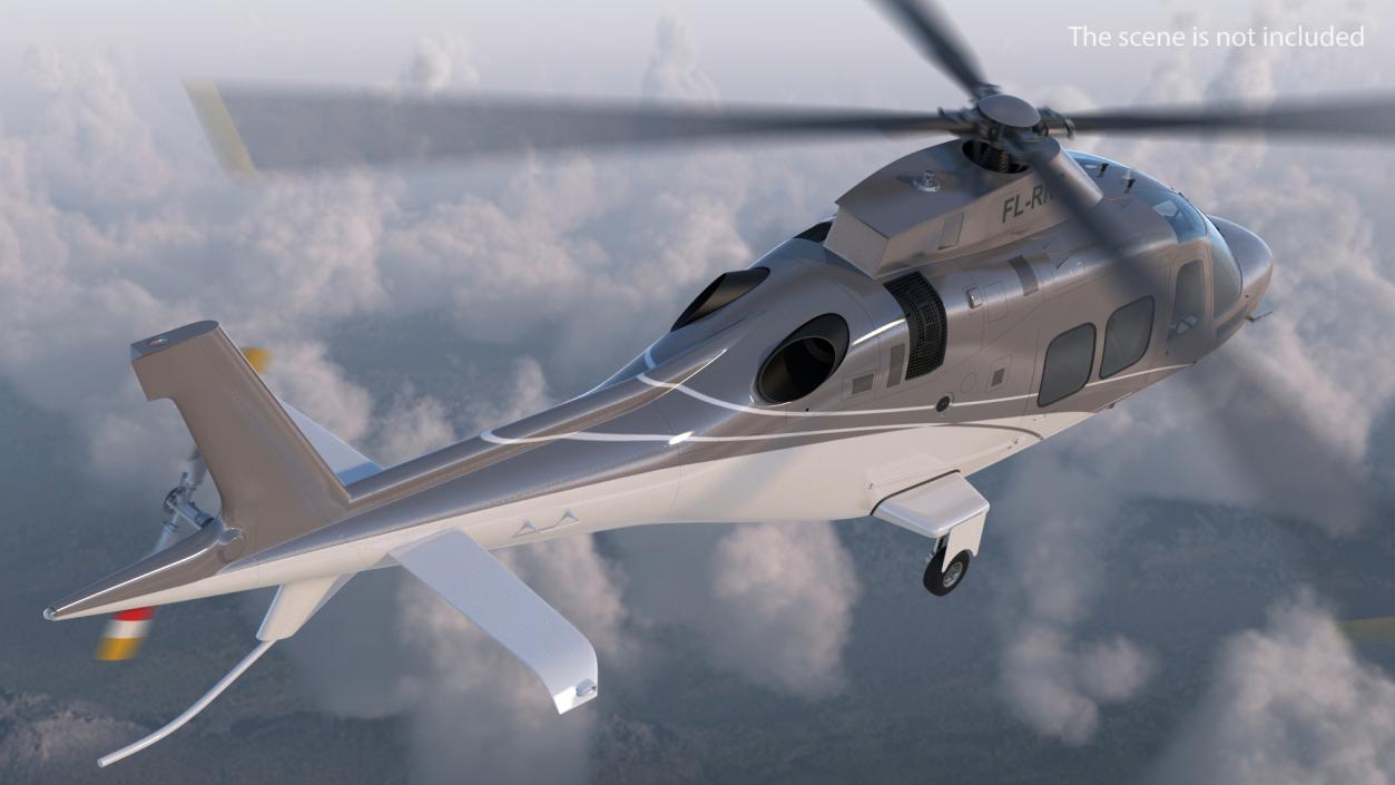 3D Agusta AW109S Grand Rigged