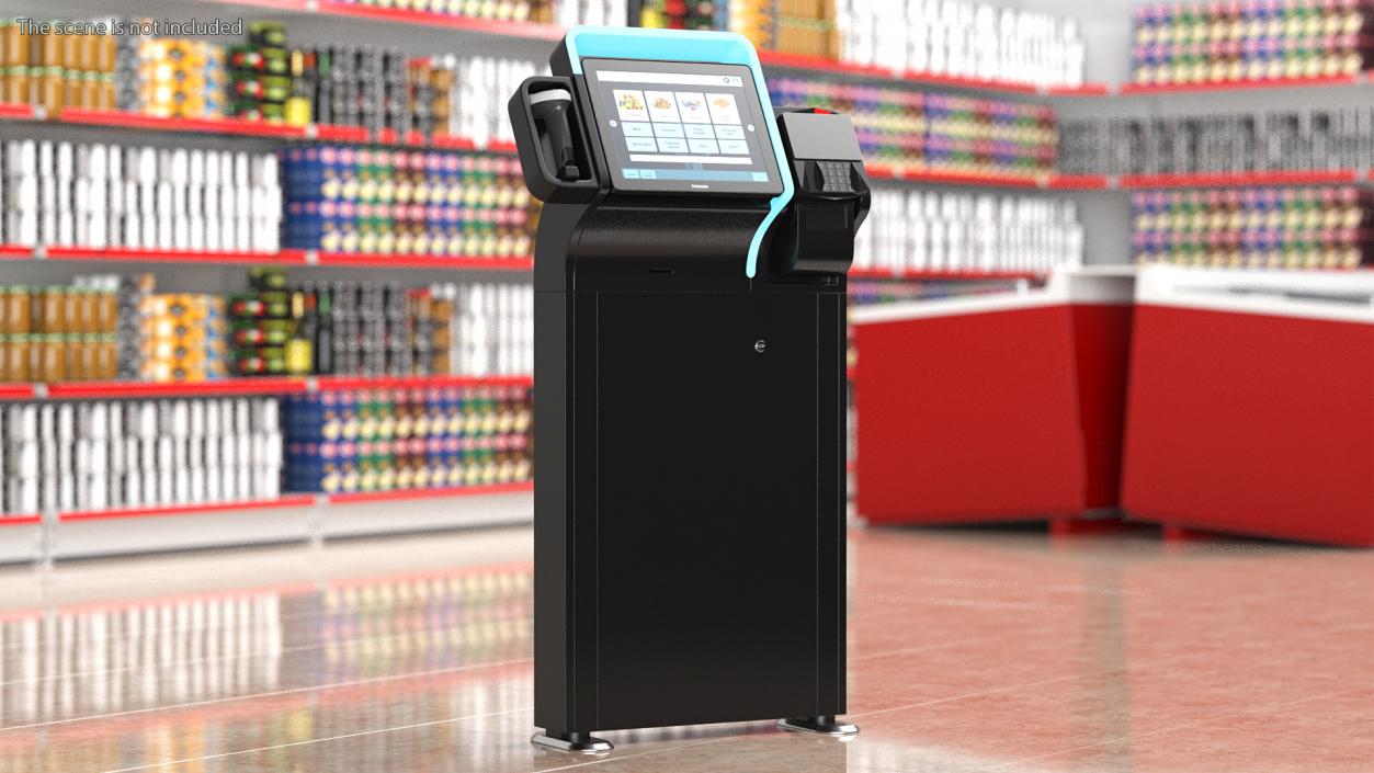 3D model Toshiba Self Checkout System7 Kiosk