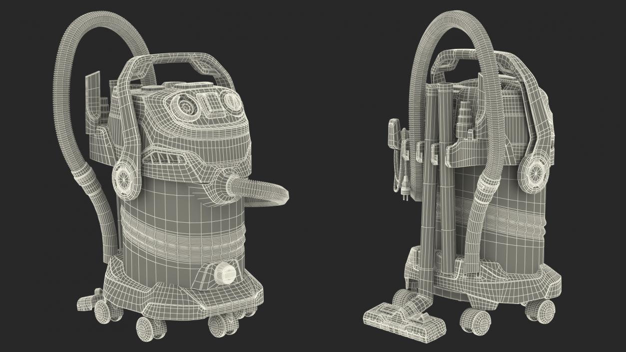 3D Industrial Multi-Purpose Vacuum Cleaner Folded