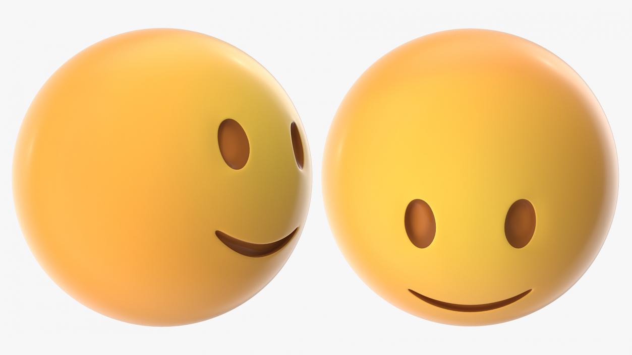 Slightly Smiling Emoji 3D