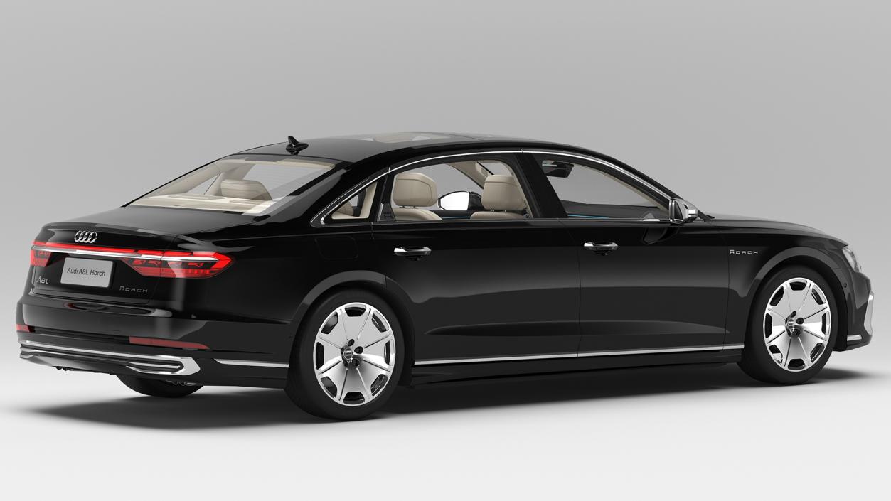 3D Luxury Sedan Horch Audi A8L Simple Interior model