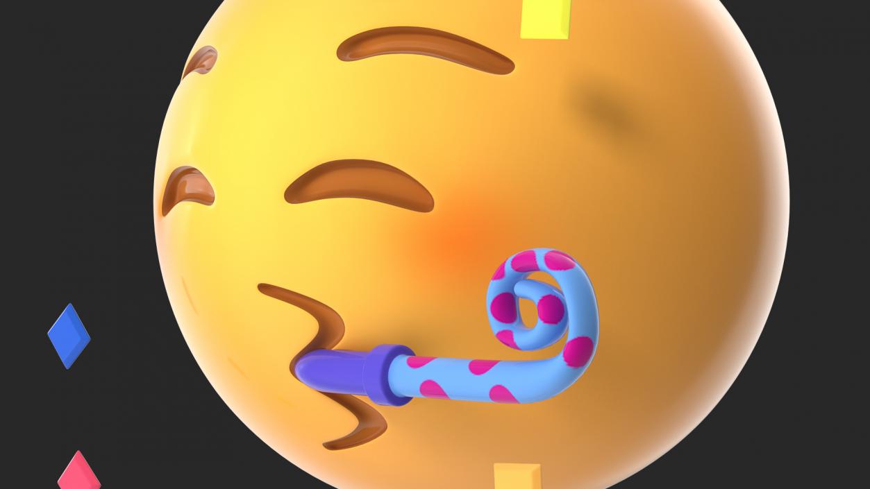 3D Party Face Emoji