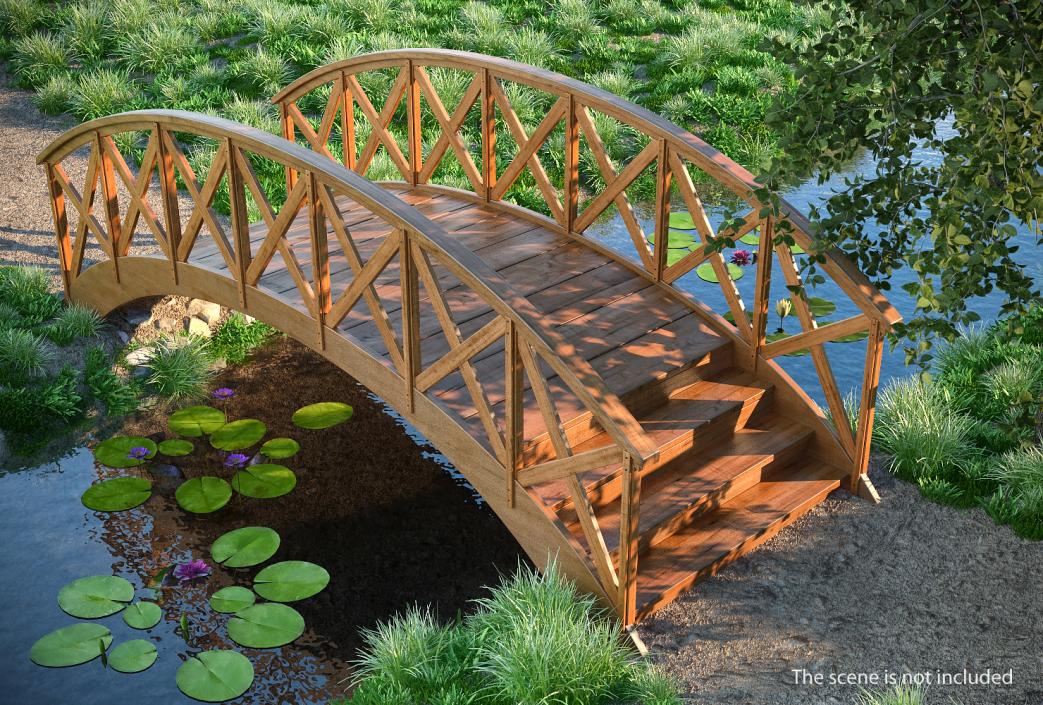 3D Arc Wooden Footbridge