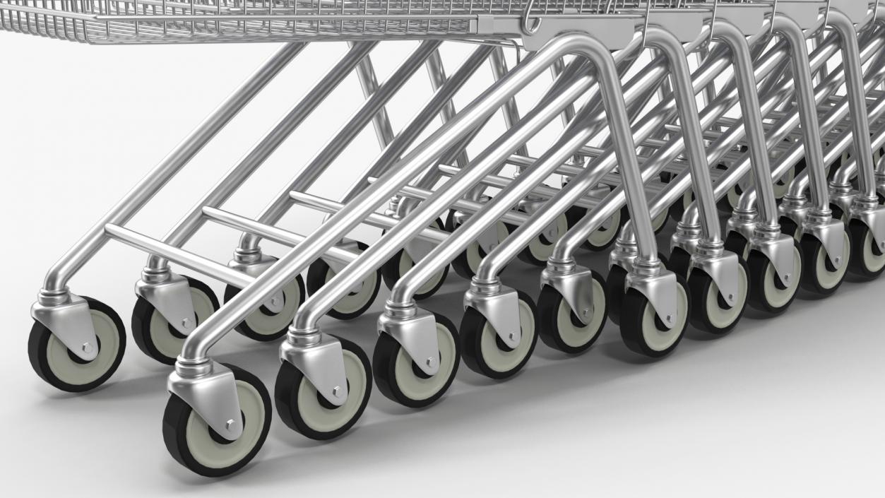 3D model Electric Shopping Cart Retriever with Trolley