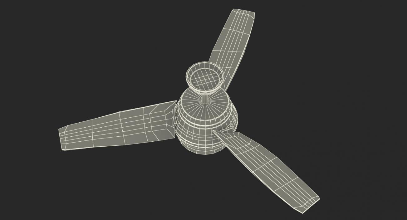 3-Blade Ceiling Fan 3D model