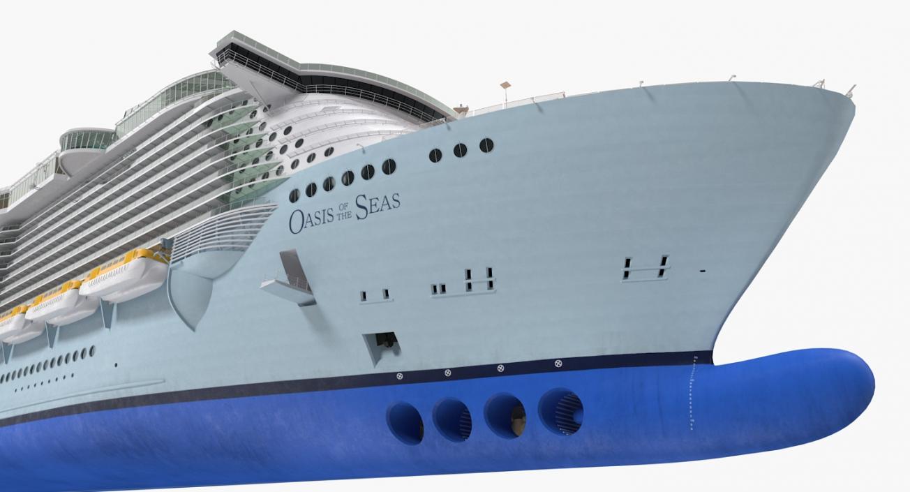 Cruise Ship Oasis of The Seas Simple Details 3D model