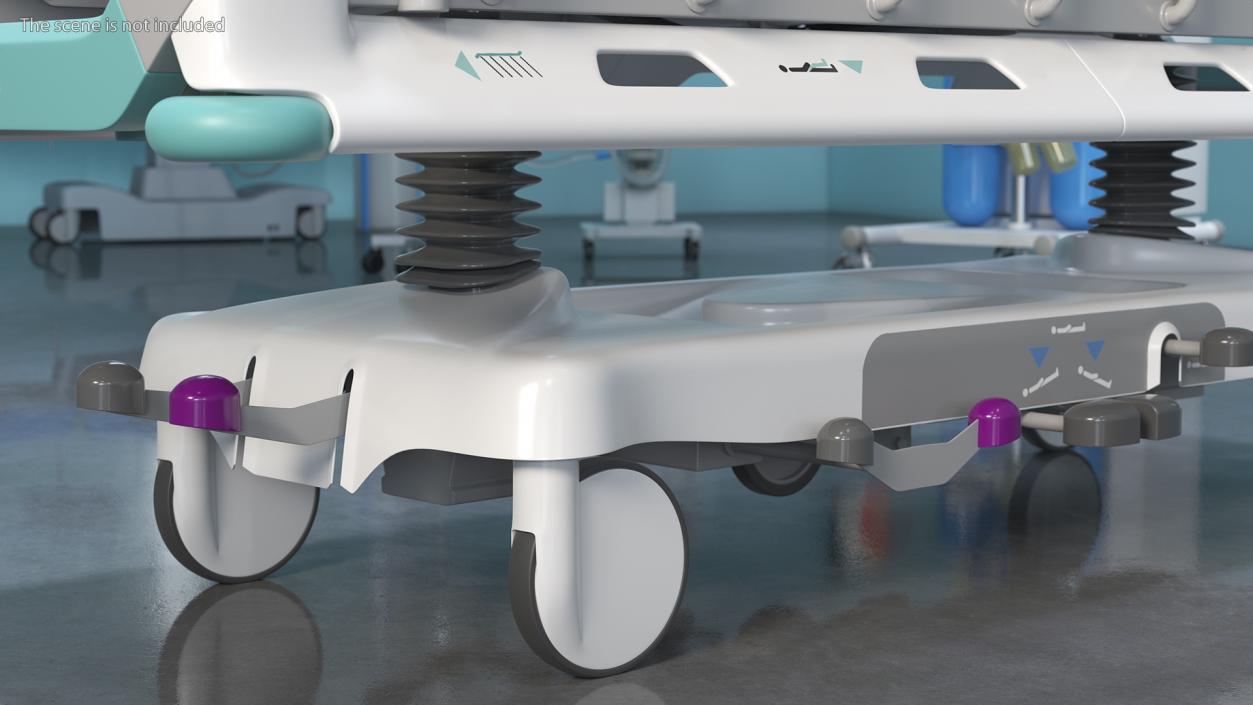 3D model Emergency Transport Bed Rigged
