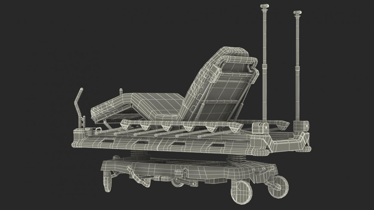 3D model Emergency Transport Bed Rigged