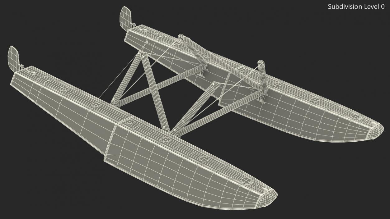 3D model Seaplane Floats