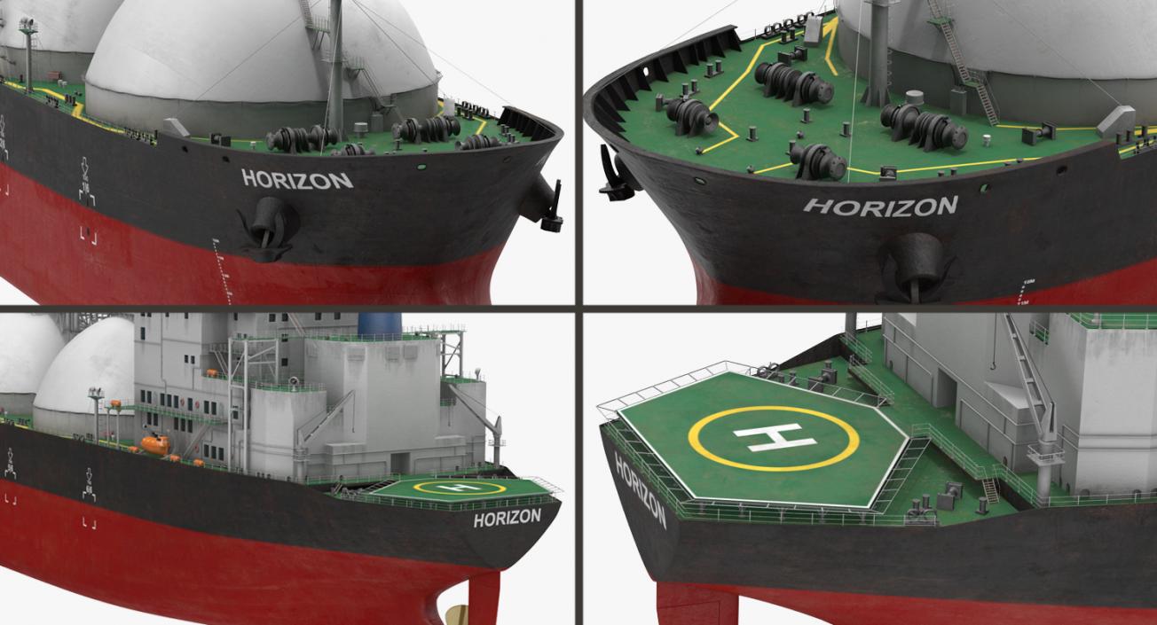 3D Gas Carrier Ship