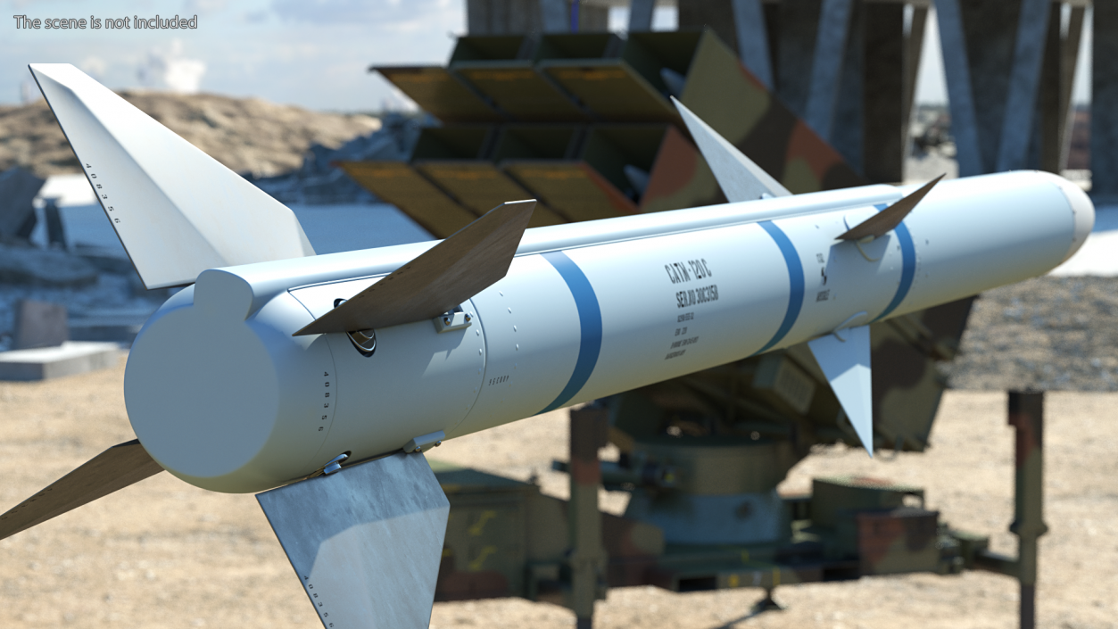 3D Missile From NASAMS Air Defense System model