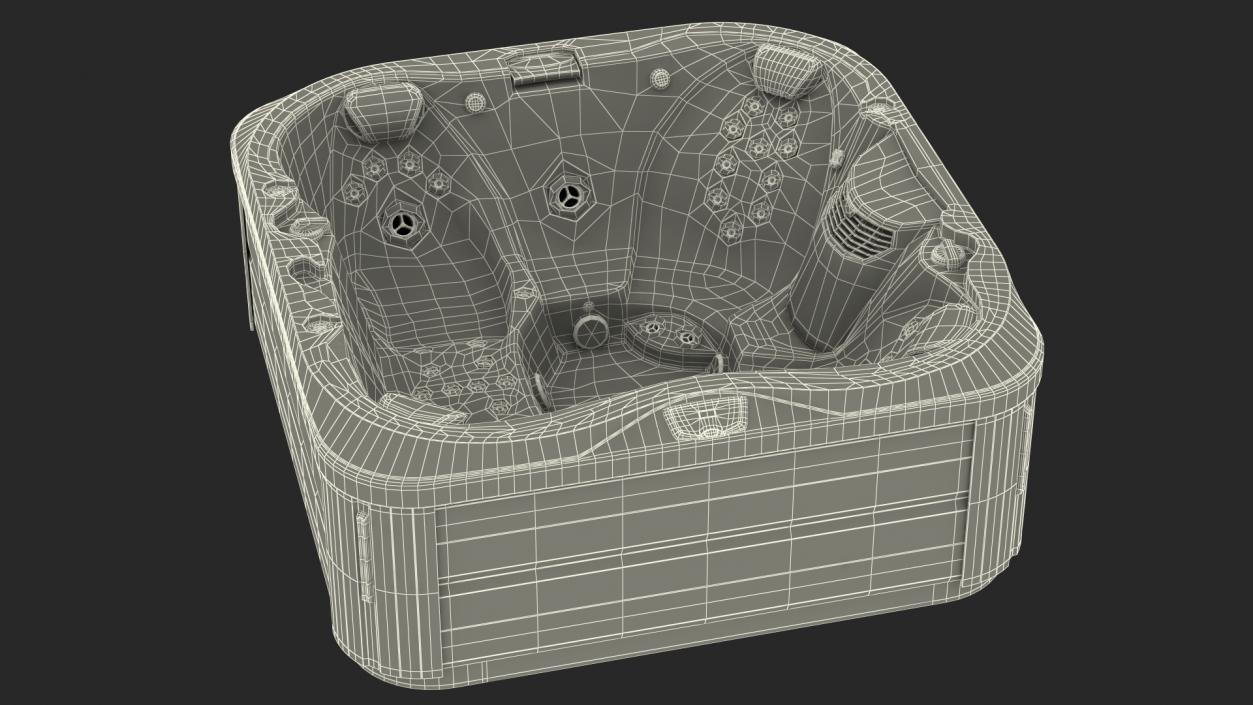 3D Hot Tub with Man