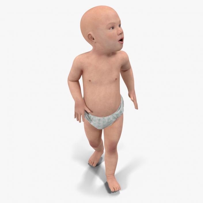 Asian Baby Rigged 3D