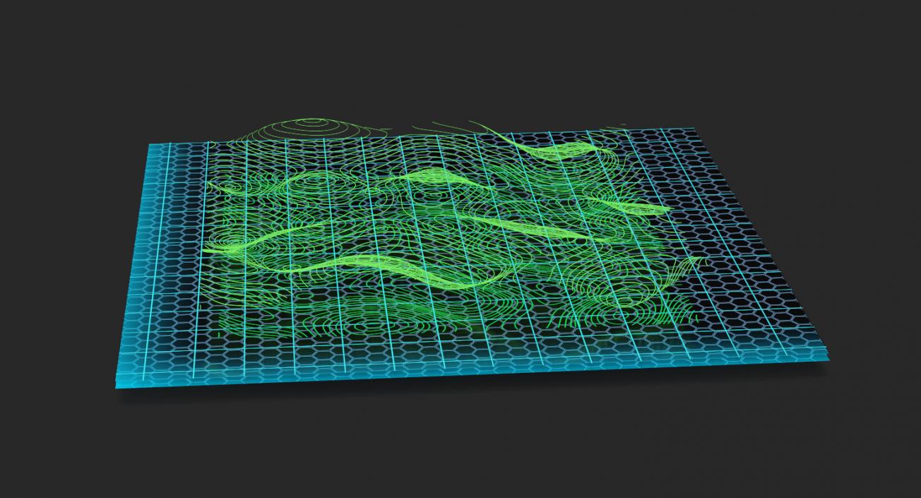 Waves Hologram 3D model