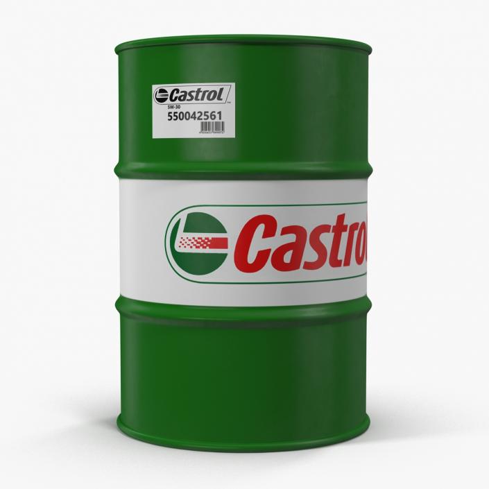 Steel Barrel Drum Oil Castrol 3D model