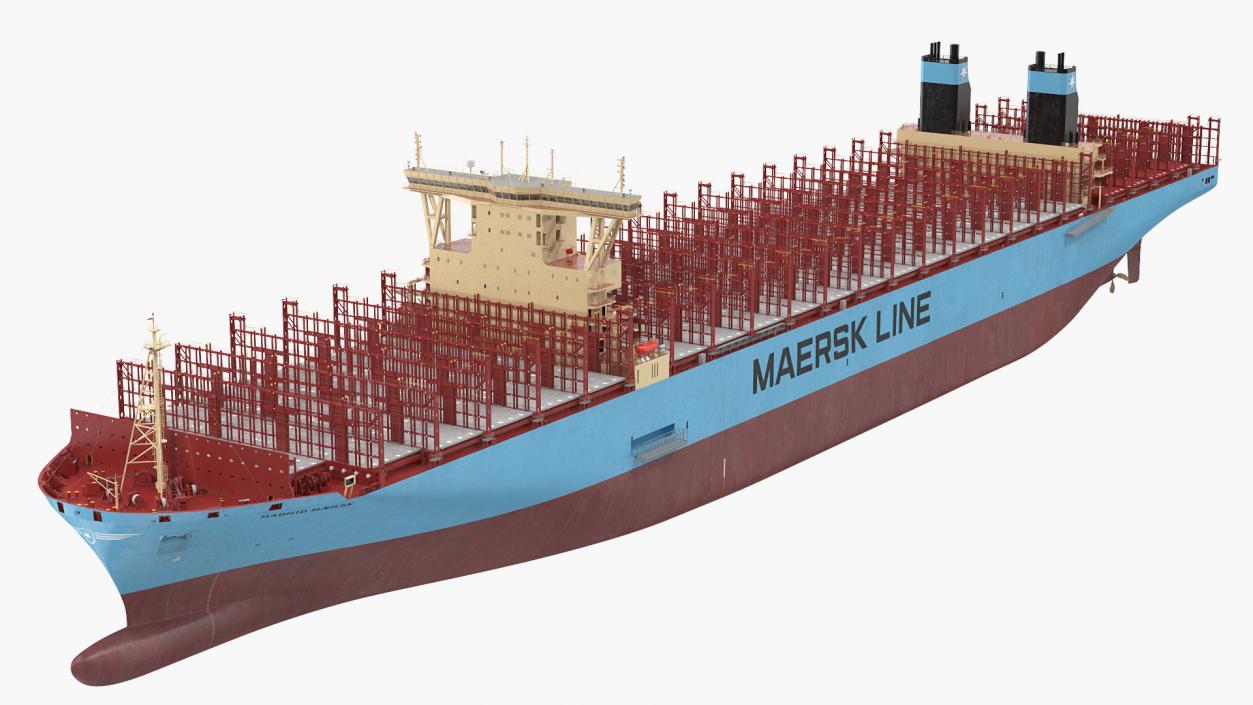 Maersk Madrid Container Ship Empty 3D model