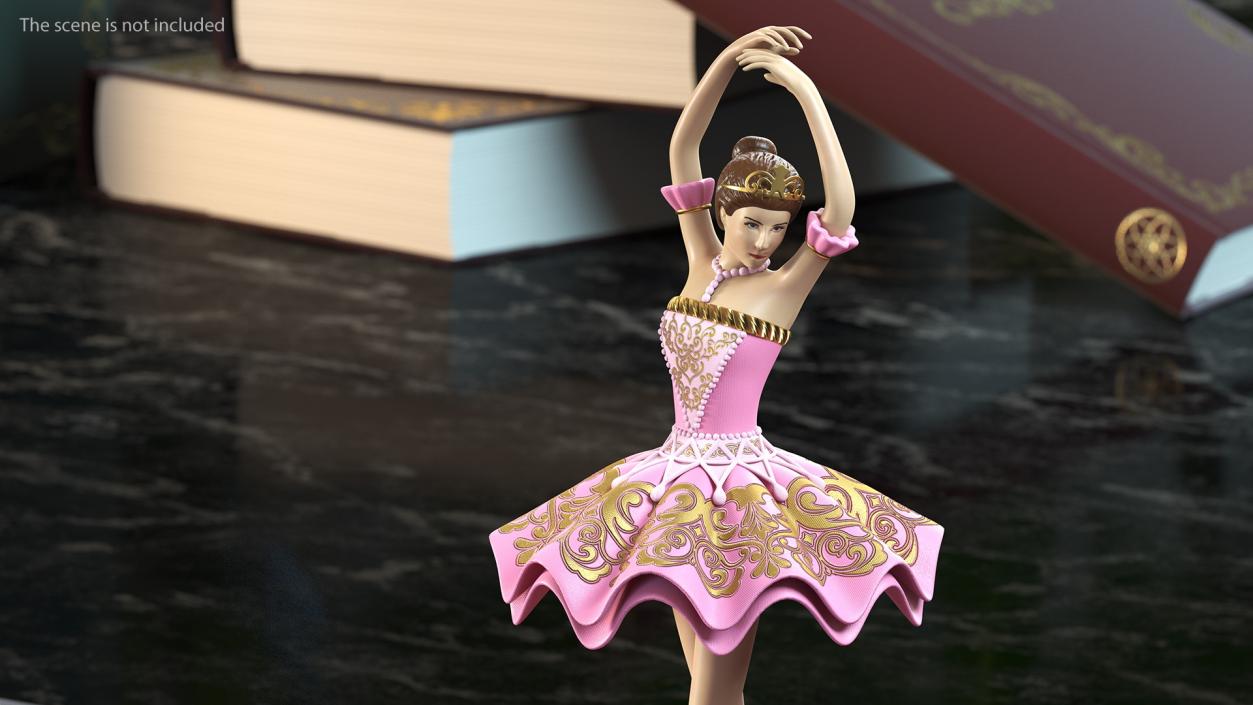 3D Ballerina Figure Pink