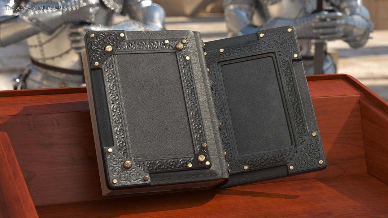 3D model Vintage Ornate Book Black