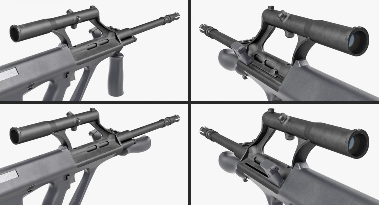 AUG Steyr A1 Bullpup NATO Assault Rifle 3D model