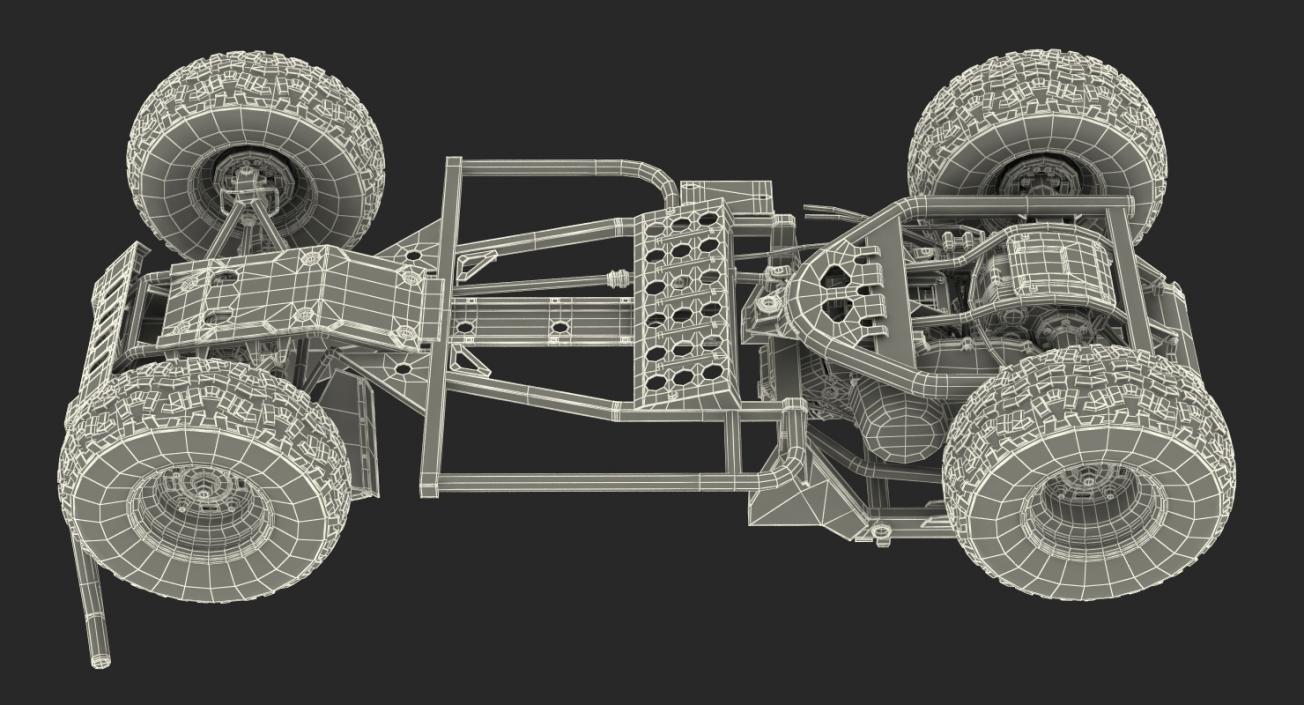 3D ATV 4x4 Frame and Suspension model