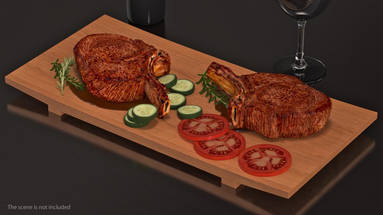 3D model Beef Ribeye Steak Bone In