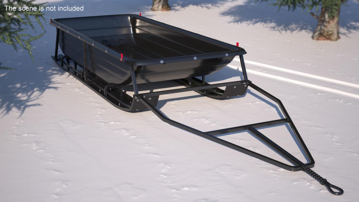 Utility Ski Cargo Sled 3D