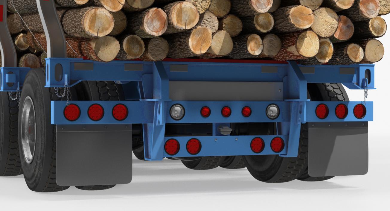 3D Logging Trailer with Small Logs