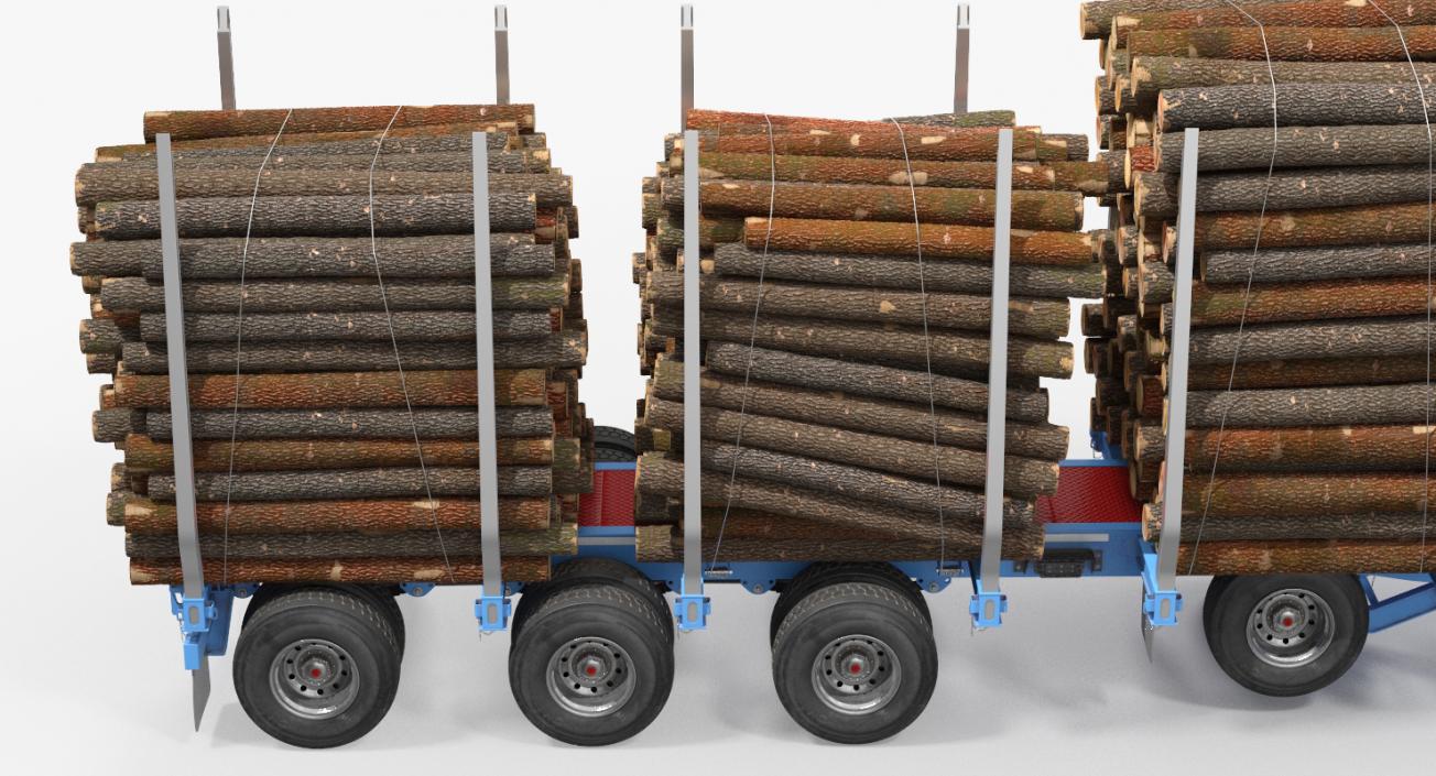 3D Logging Trailer with Small Logs