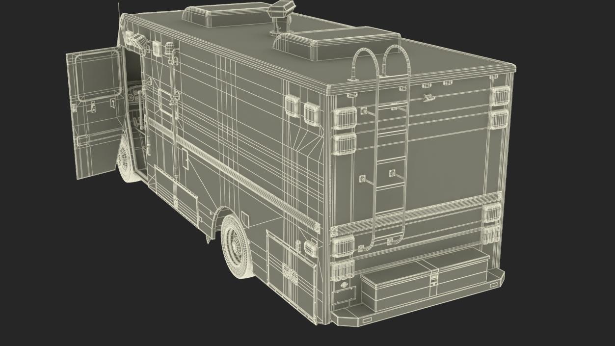 NYPD Mobile Command Center Rigged for Maya 3D