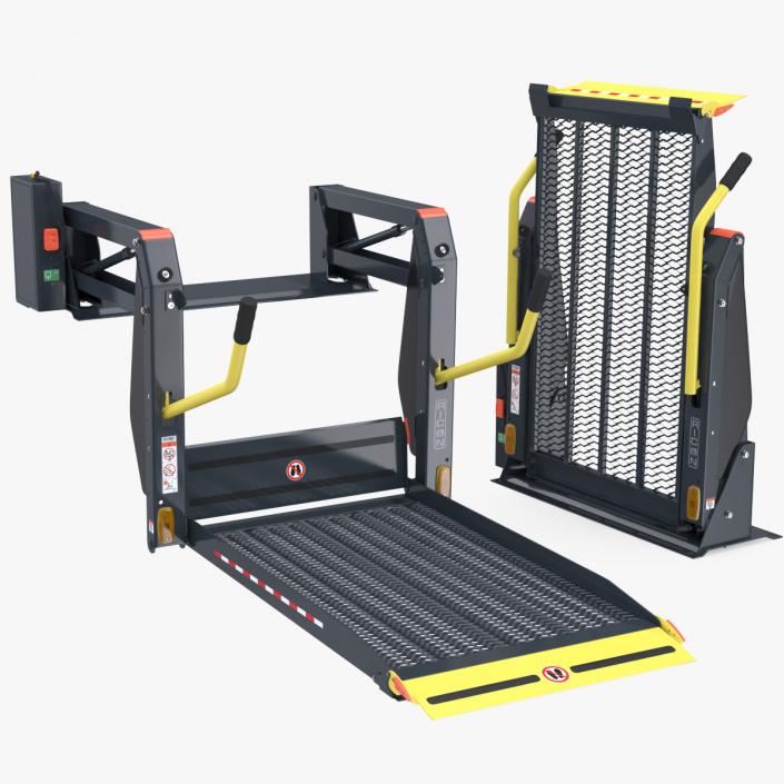 Hydraulic Wheelchair Lift Rigged 3D