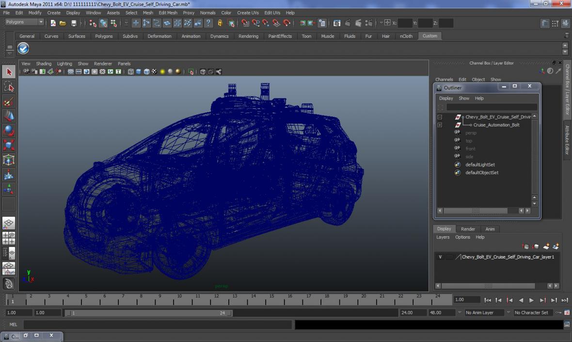 Chevy Bolt EV Cruise Self Driving Car 3D