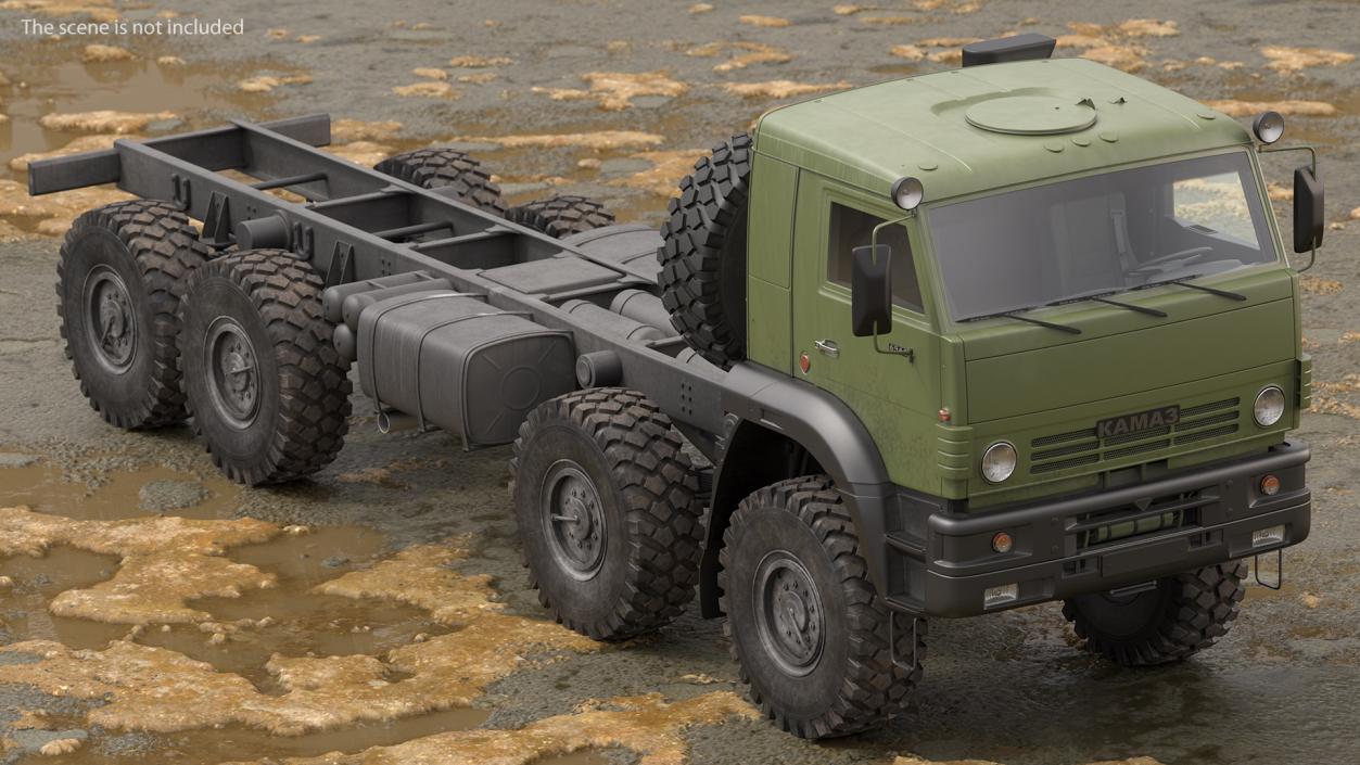 Kamaz 6350 8x8 Military Truck Chassis 3D