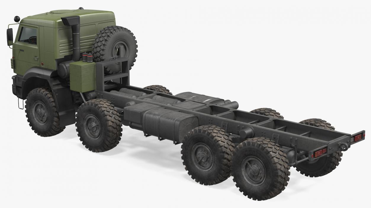 Kamaz 6350 8x8 Military Truck Chassis 3D
