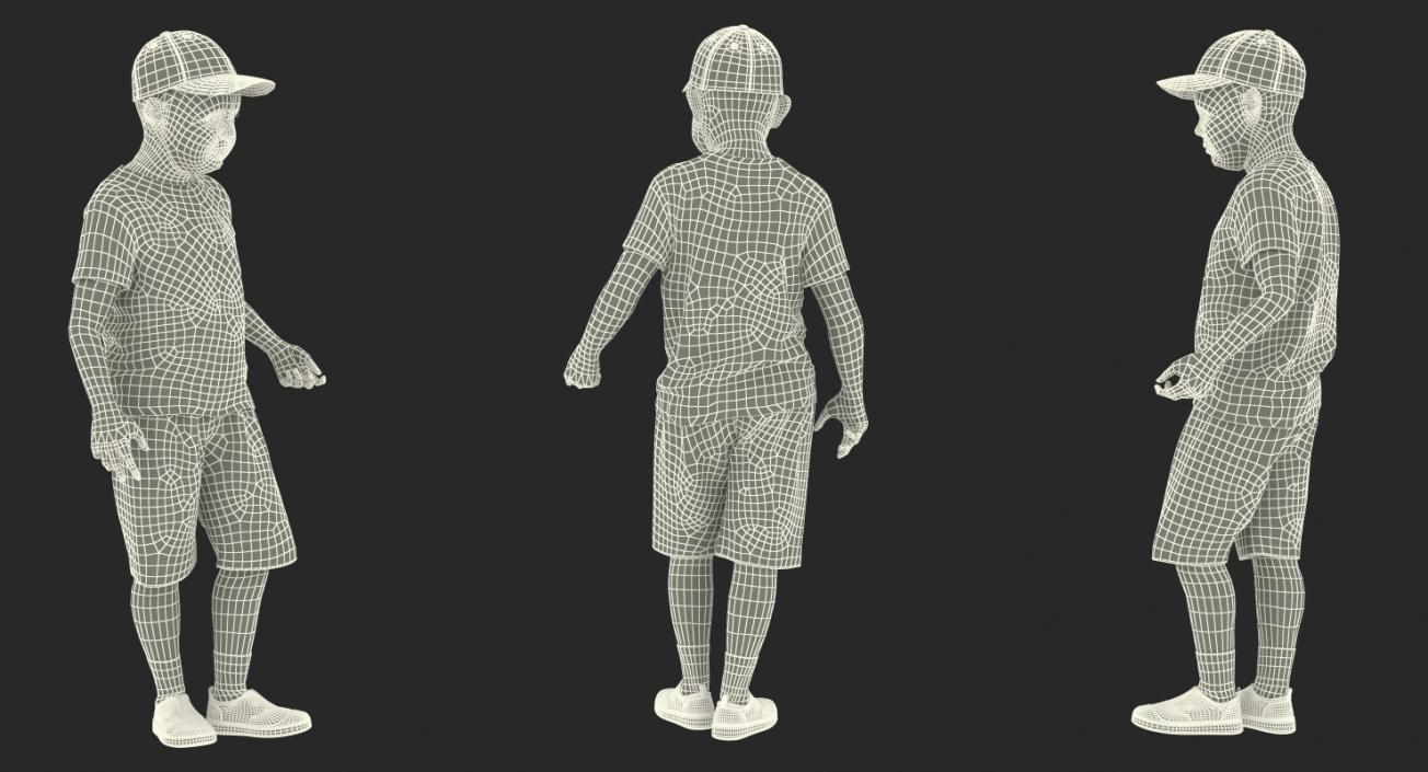 3D model Standing Teenage Boy