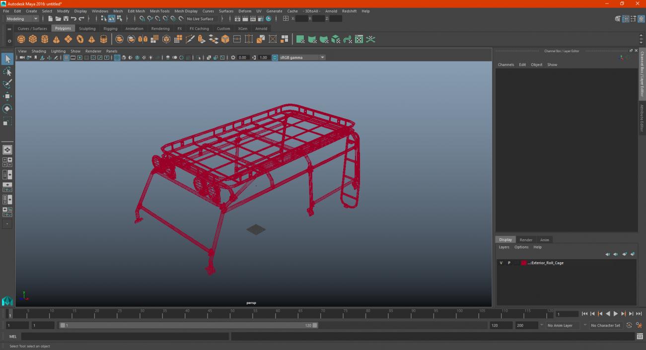 3D Exterior Roll Cage model